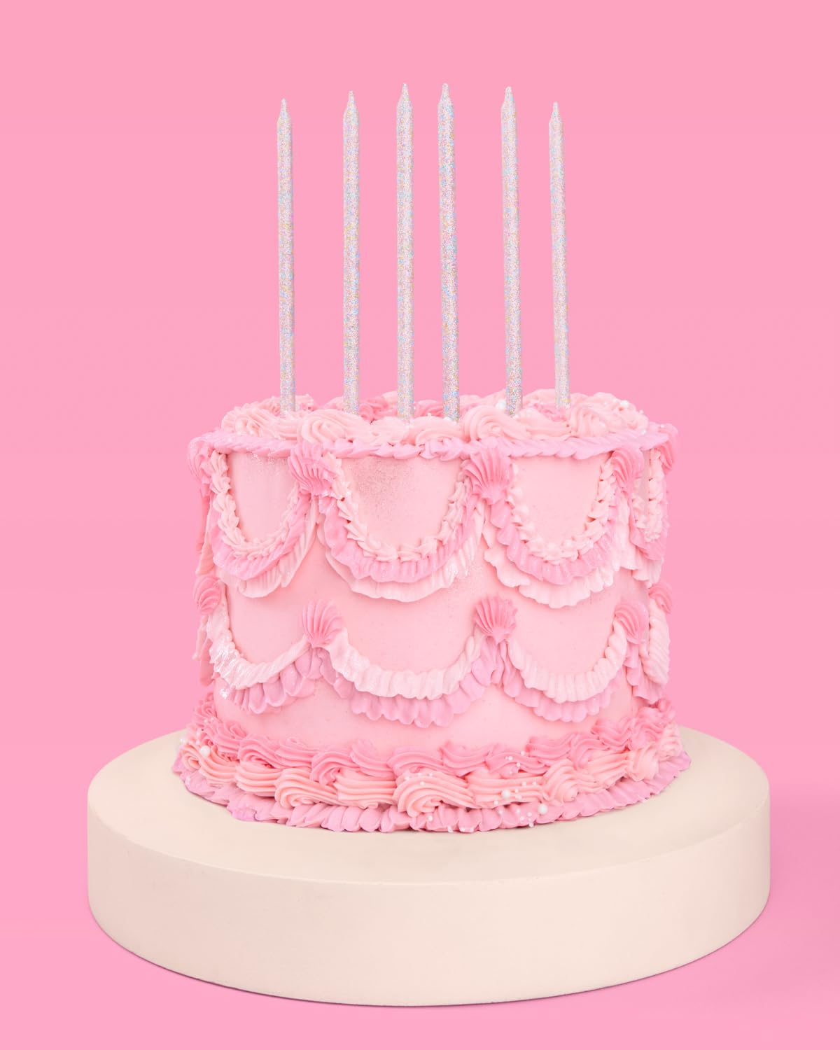 xo, Fetti 10 Iridescent Glitter Party Cake Candles Tall Thin - 10 Pcs | Bachelorette Party, Birthday Girl Gift, Fun Cake Decoration Supplies, Baby Shower, Cute Cupcake Topper