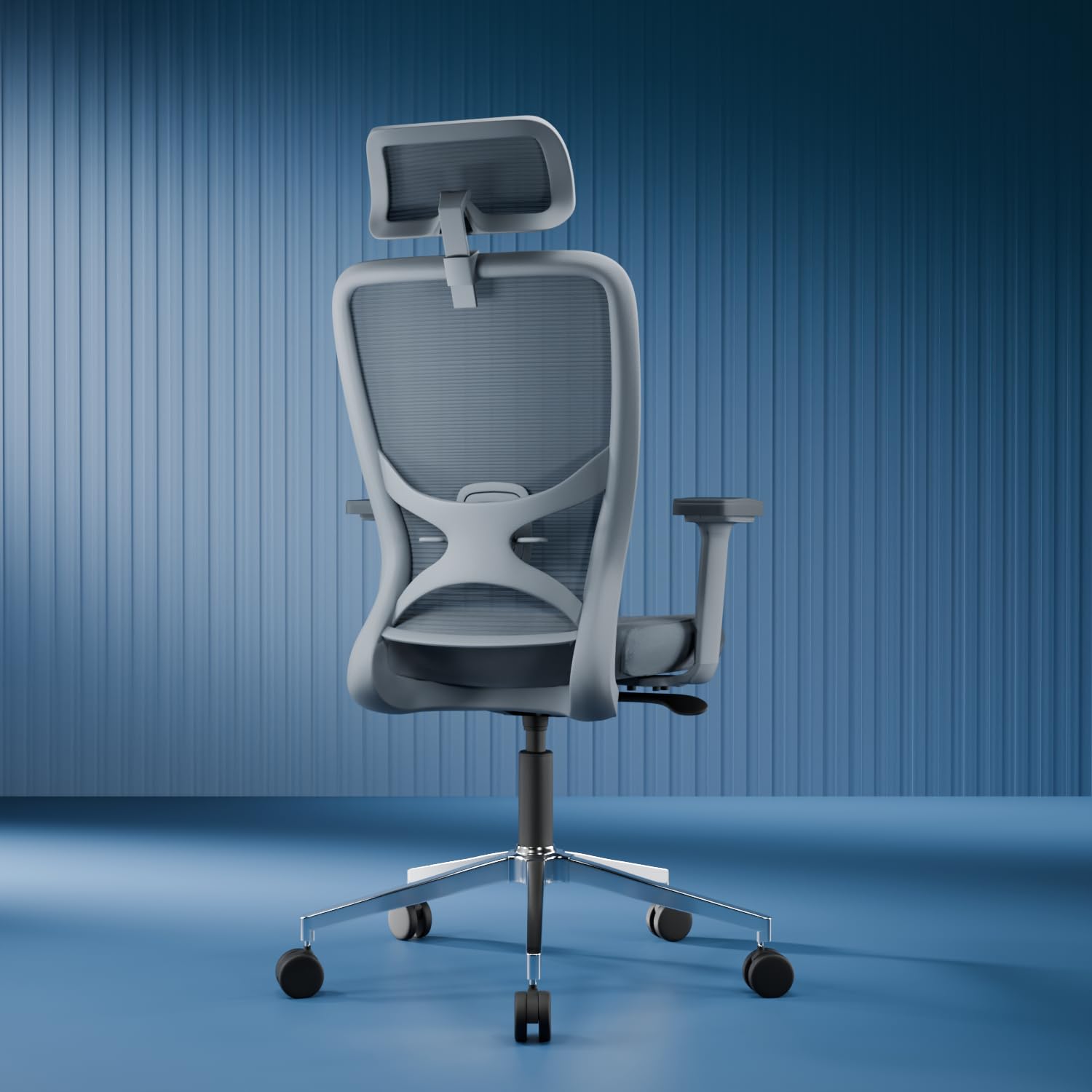 Vergo Aura Premium Mesh Office Chair High Back | Lumbar Support, Headrest, 3D Adjustable Armrests, Tilt Lock Mechanism, Aluminum Base | Ergonomic Chai...