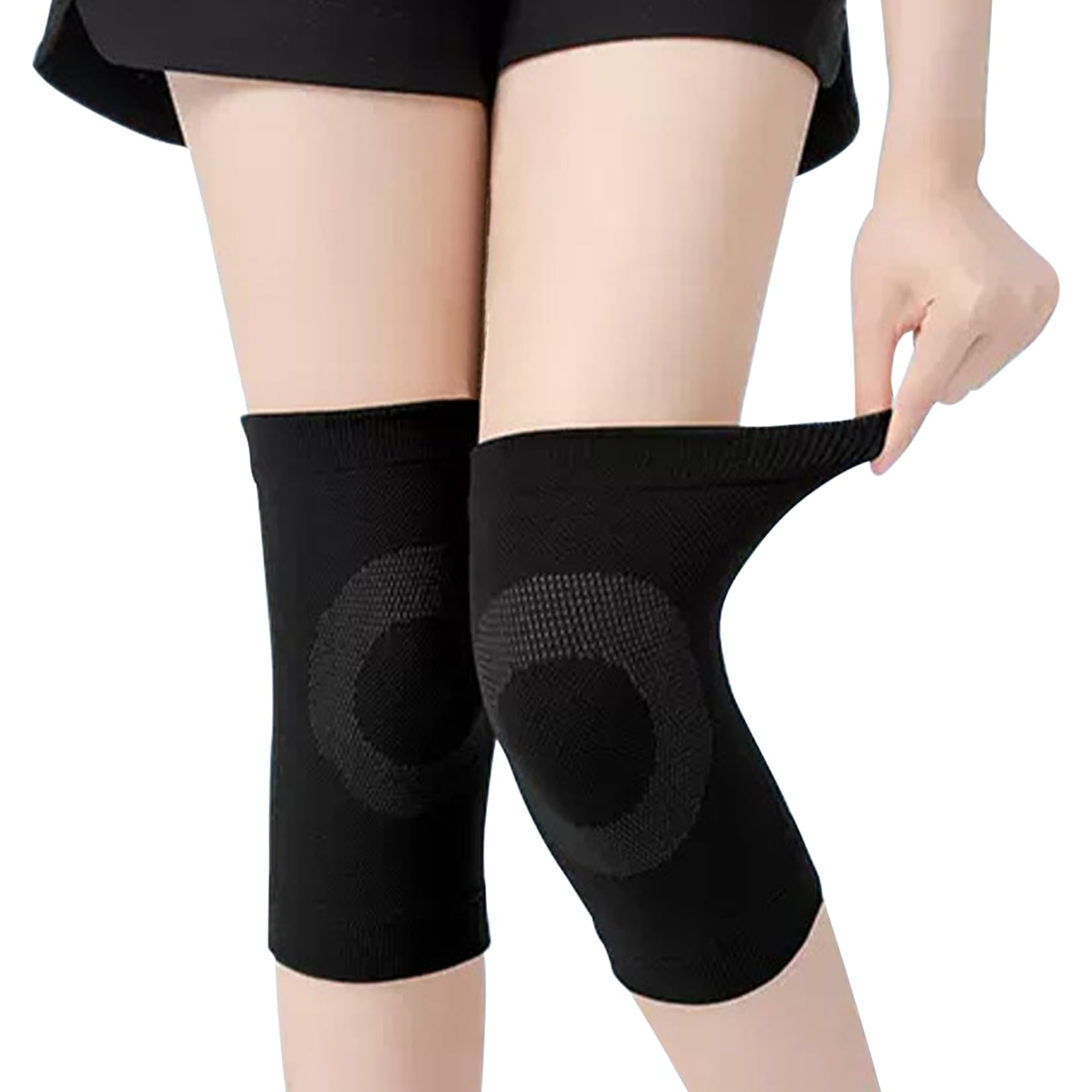 Amazon.co.jp: 膝サポーター 膝 保温 通気性 2枚セット ブラック-4XL