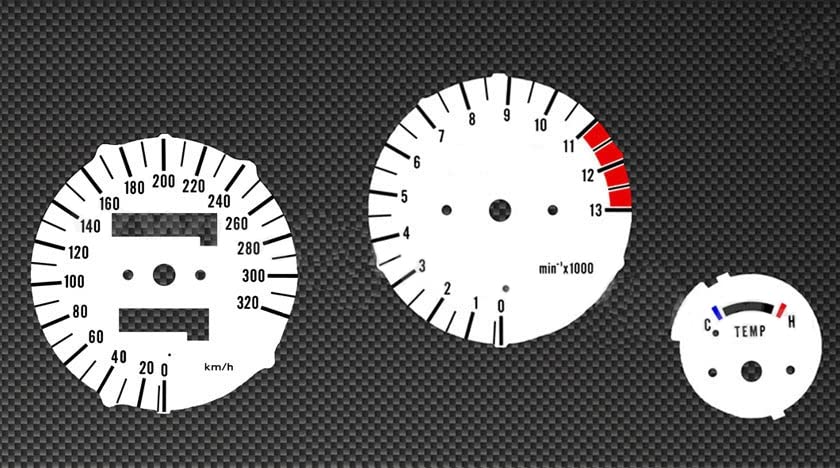 Compte-tours et compteur de vitesse blanc pour réparer les cadrans usés de CBR900RR