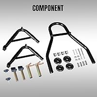 Vista 6 de Caballete de motocicleta, soporte de rueda trasera combo, capacidad de 500 libras, soporte de basculante para paddock para moto deportiva, apto