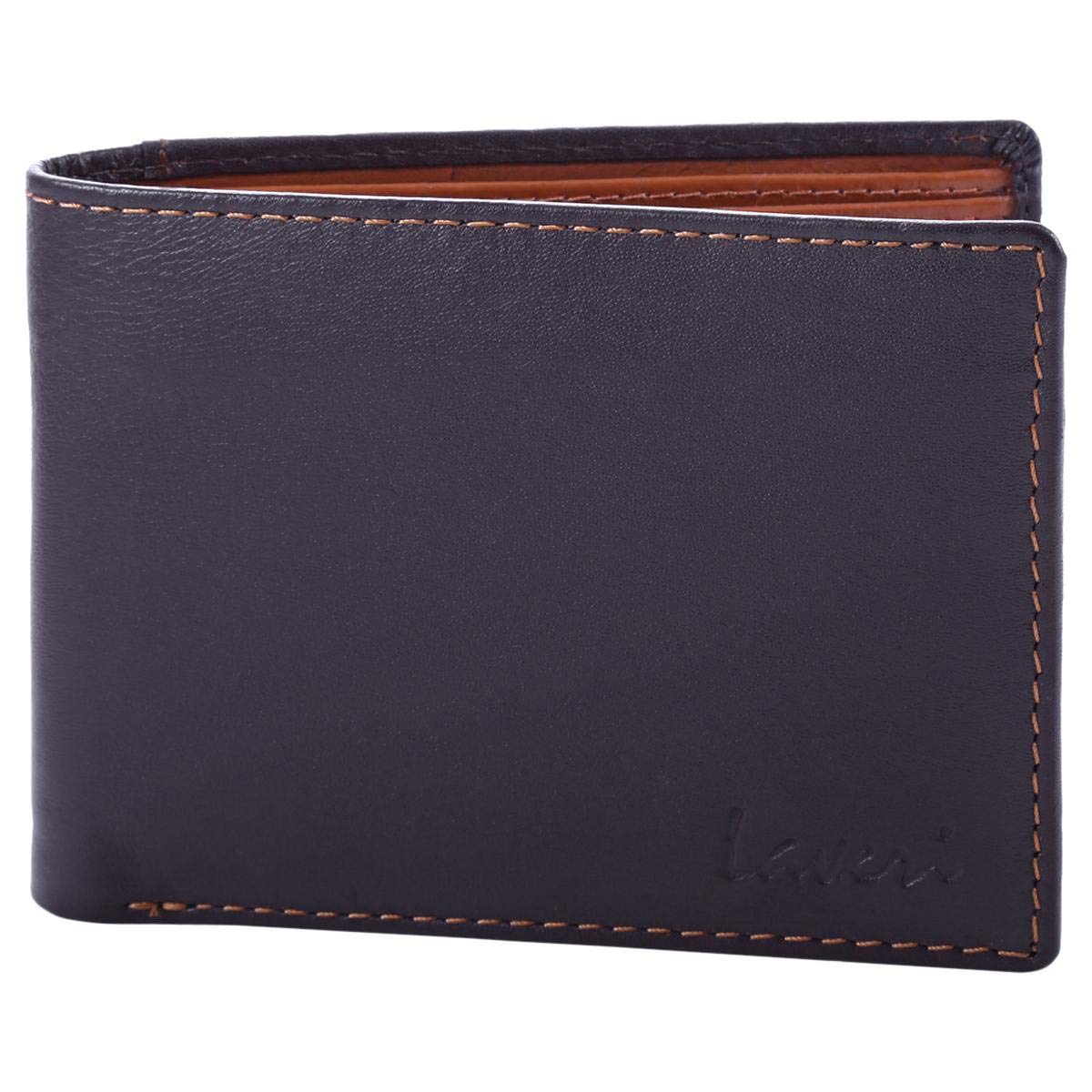 LaveriLeather Wallet for Men - Leather, Black
