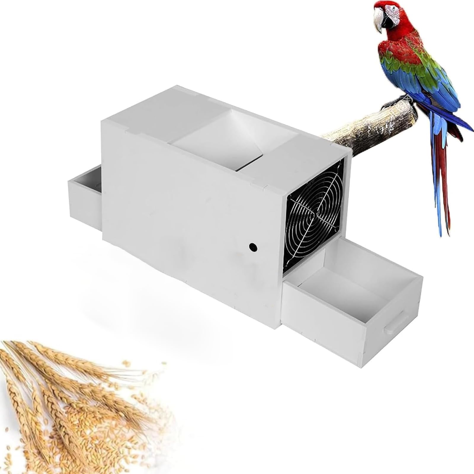 Vogelfutter-schalenspalter, Getreidereinigungsmaschine, Saatgutreiniger Mit 2 Schubladen Und Einstellbarer Geschwindigkeit, Vergrößerter Einfüllöffnung Für Hirse, Melonenkerne, Reis Und Bohnen,
