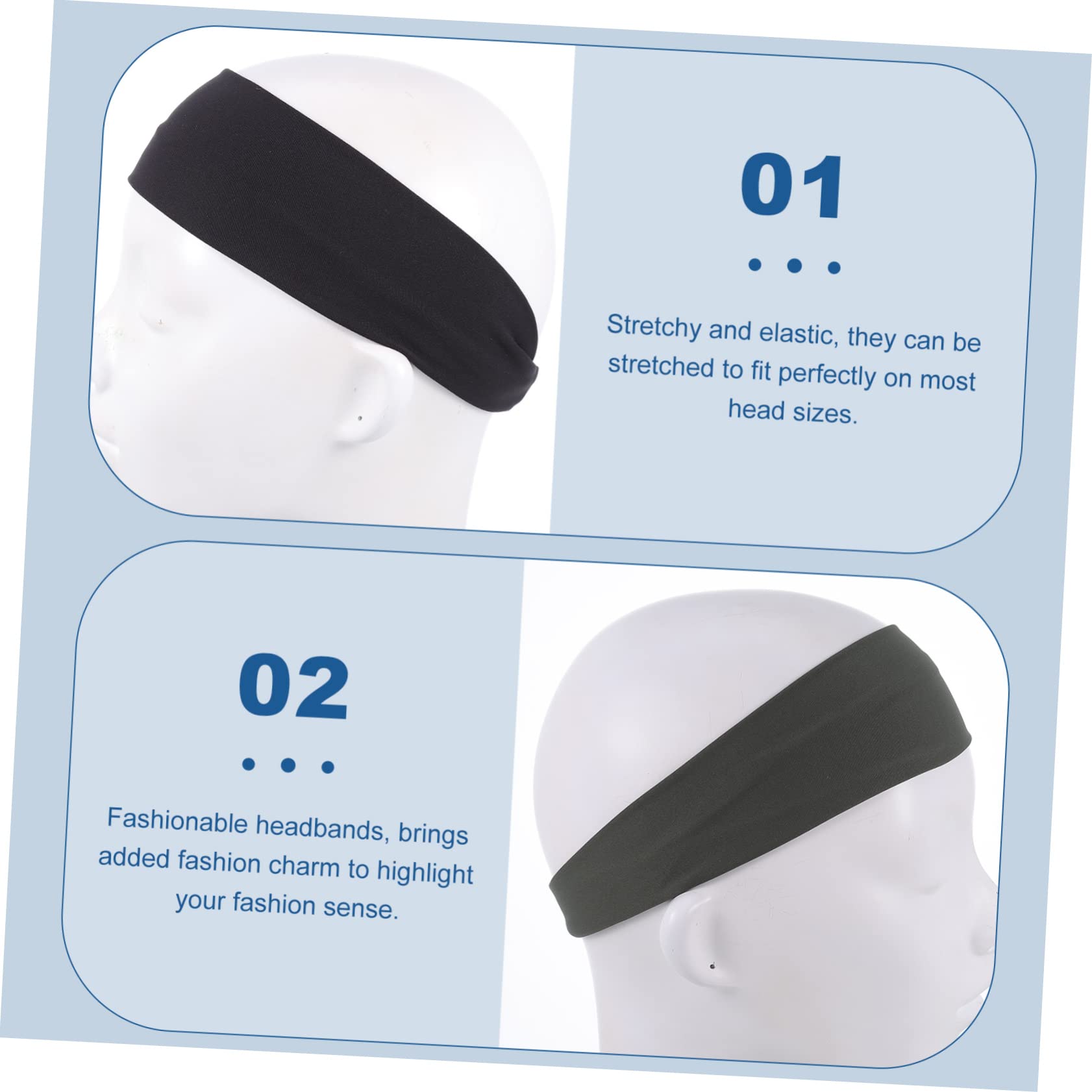FRCOLOR Atmungsaktive Sport Stirnbänder Für Erwachsene Elastische Schweißbänder Für Outdoor Aktivitäten Laufen Yoga Basketball