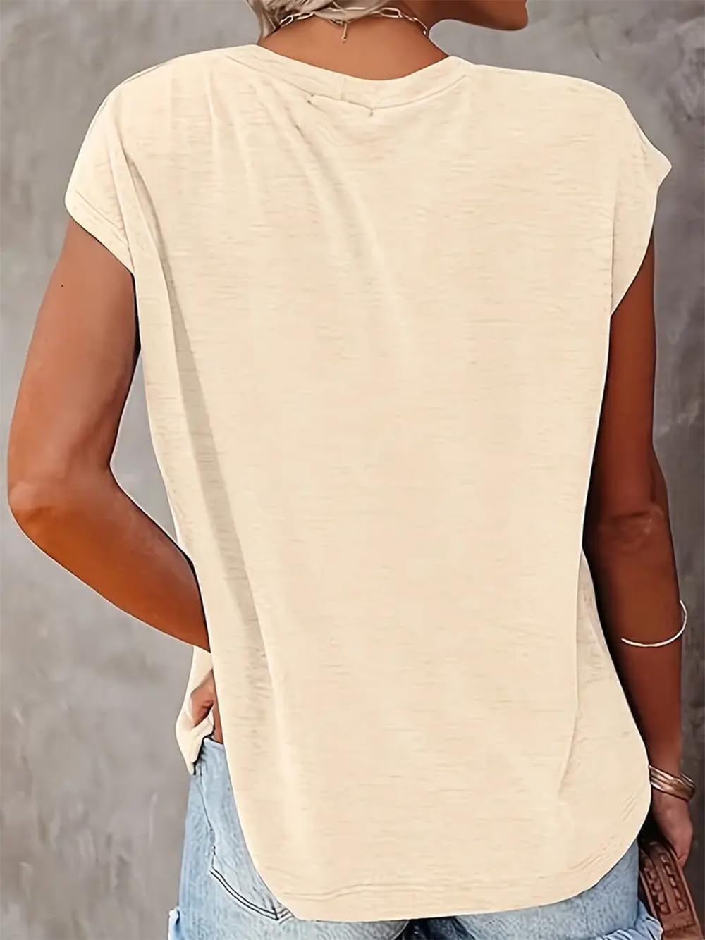 VKEGNIO Magical Tank Tops for Women Cute Graphic Printed V-Neck Tee Casual Summer Family Vacation Sleeveless Shirt Tops - Image 3