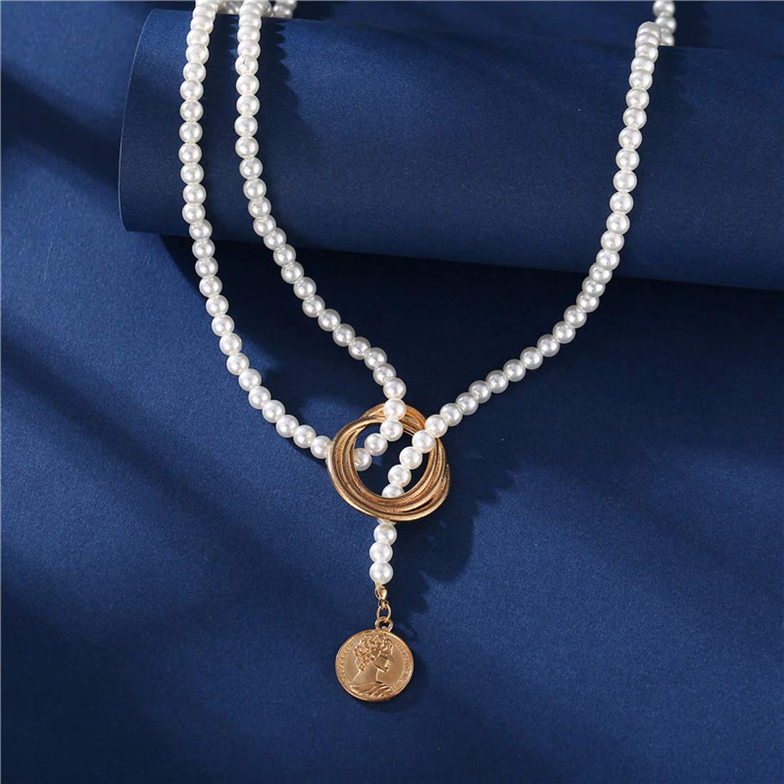 Layered Necklace with Plated Jewellery