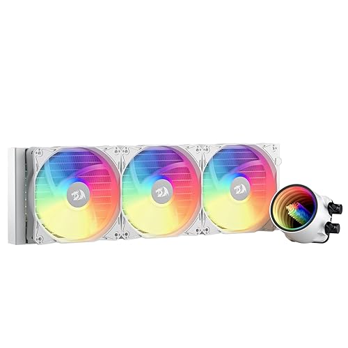Redragon HL240 ARGB Sistema de refrigeración líquida, enfriador de agua de CPU con radiador de alta eficiencia de 3300 RPM, 20 dBA silencioso,