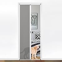 Vista 16 de Puerta celular plegable de acordeón sin perforaciones para puertas celulares, puertas correderas para dormitorios, pasillos, divisores