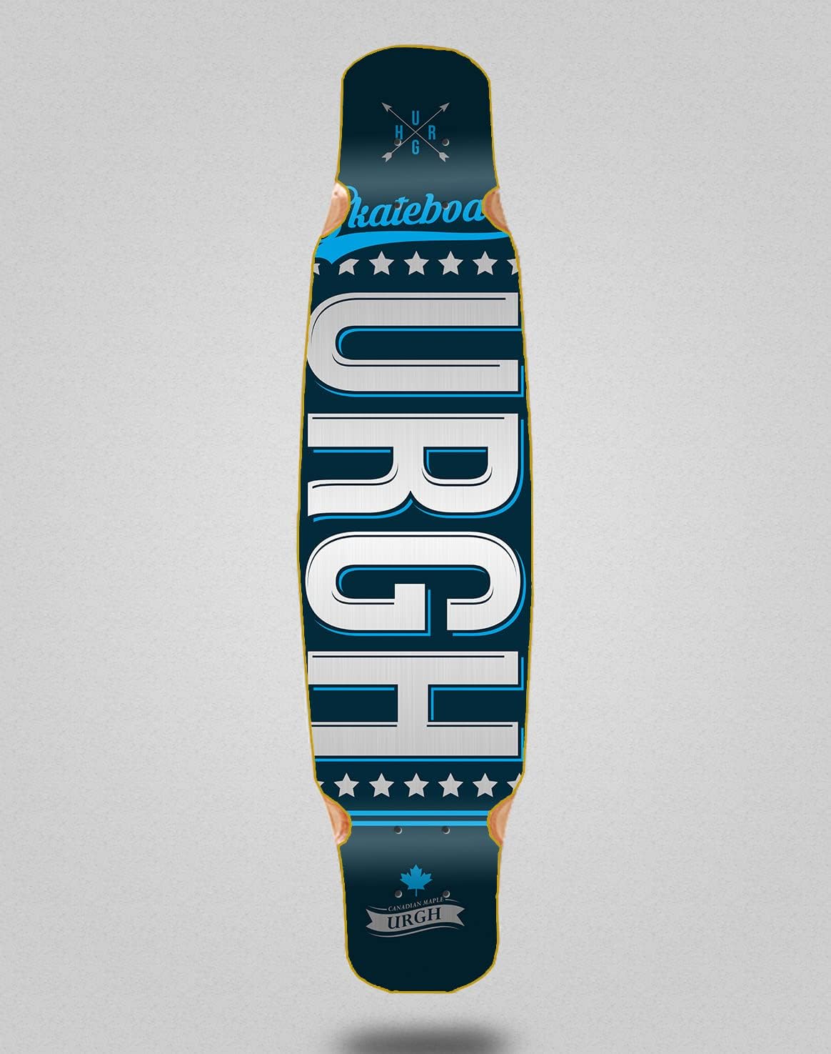 Urgh Skate Skateboard Longboard Deck Mix Bamboo 46x9 OG Blue Navy