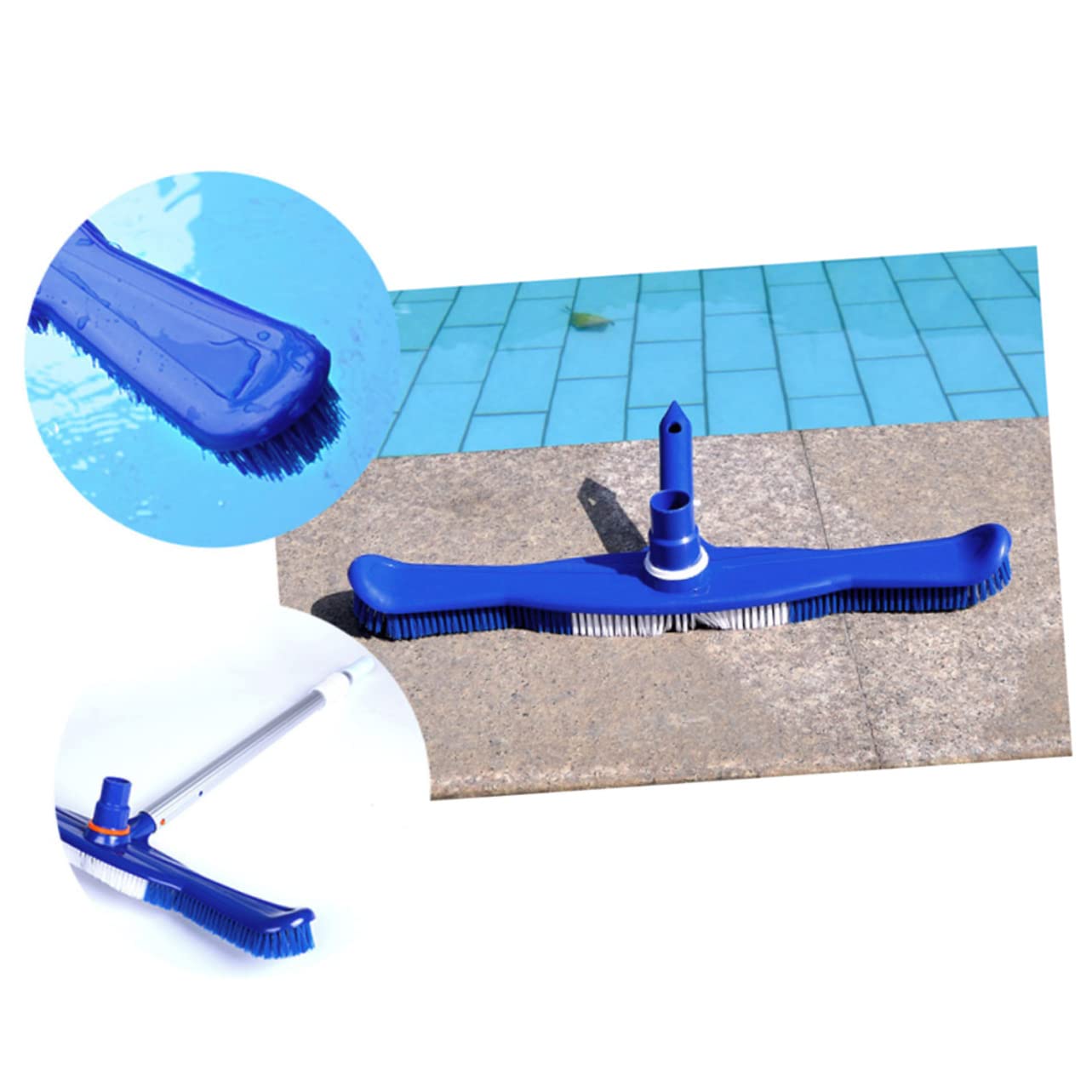 Cepillo Azul para Pulgadas de 20 Piscina Cerdas de Plástico