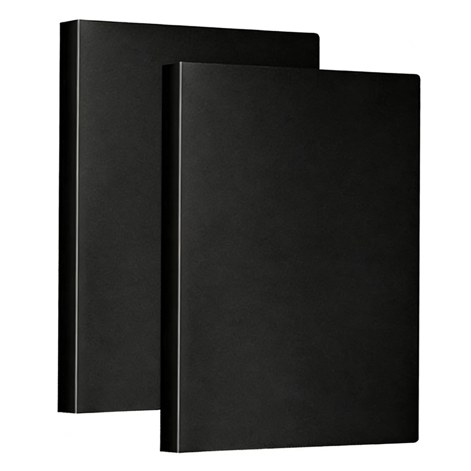 2pcs A4 Display Folder Book with Plastic Sleeves,Presentation Folder with 40 Pockets,File Organizer,Binder for Paperwork,Project,Certificate,Portfolio,Students(Black)