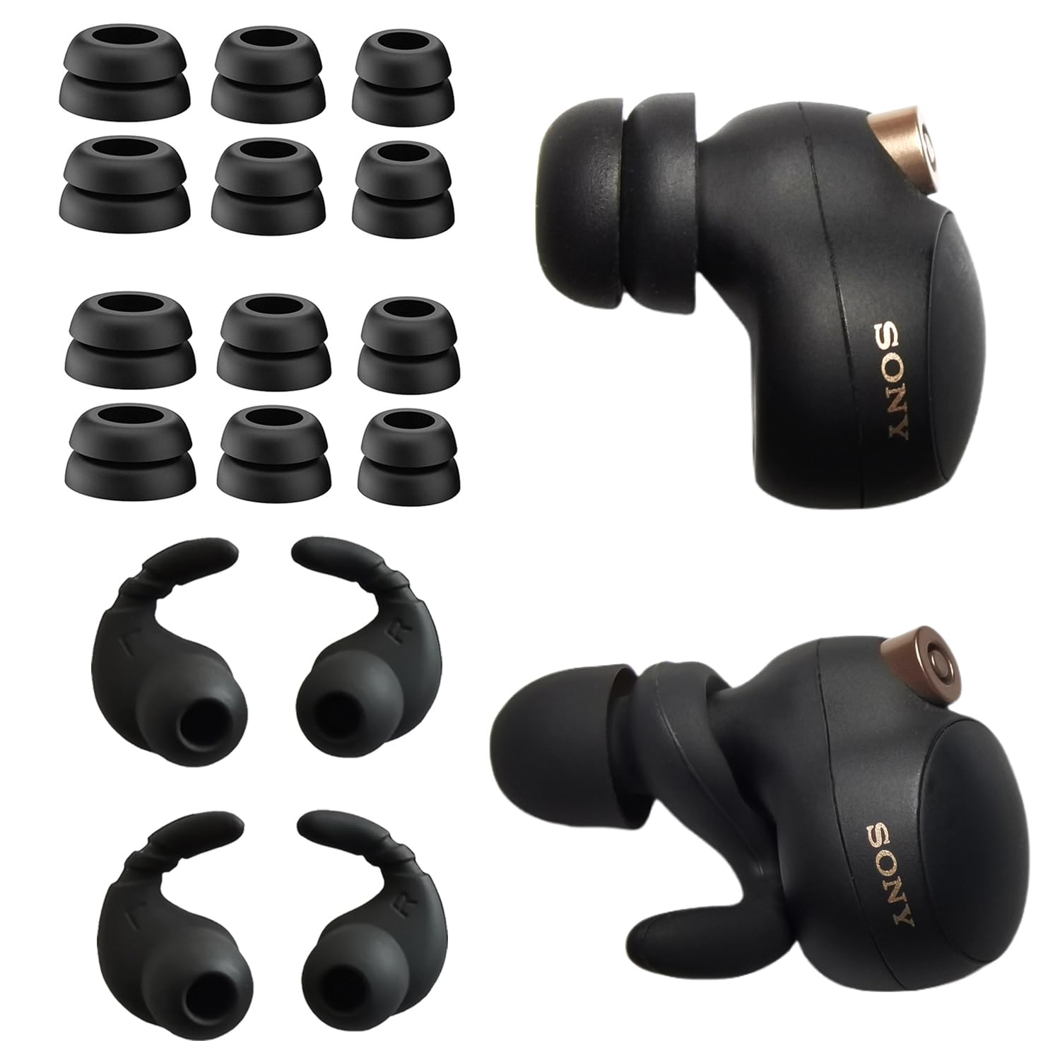 Amazon.com: Double Flange Ear Tips & Ear Hooks for Sony WF-1000XM5