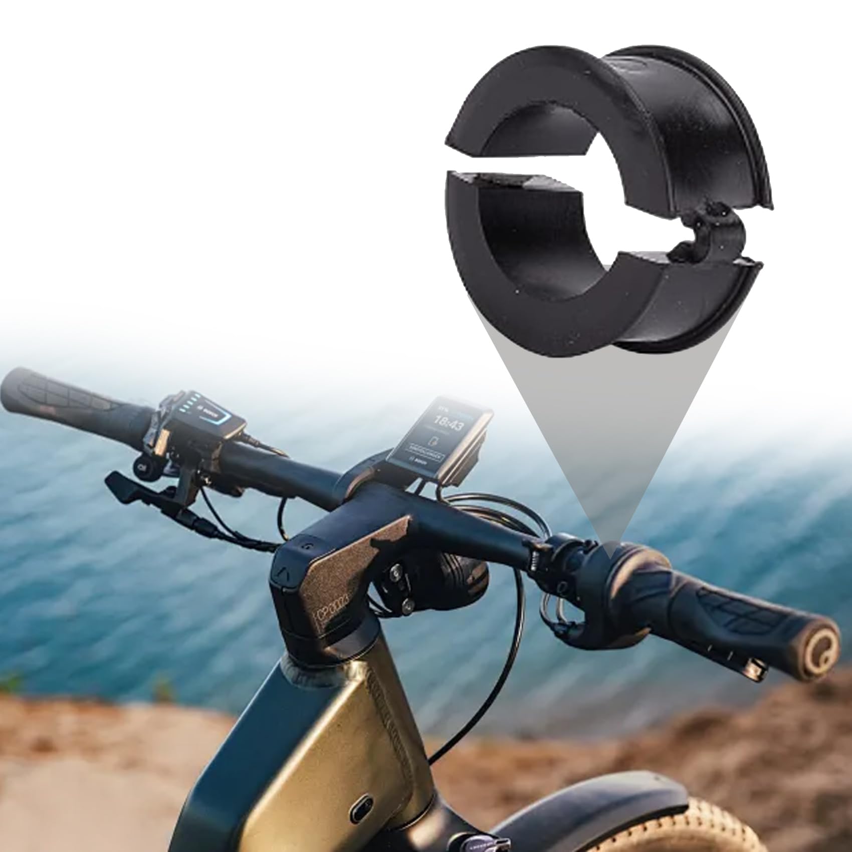 12 Stücke Fahrradlenker-Gummidichtung, Fahrradlenker-Gummidichtungsset, Bicycle Handlebar Rubber Gasket, 31,8 bis 25,4/22,2, Antivibrations und Anti-Rutsch Durable Rubber Gasket für Mountainbikes Sport & Freizeit