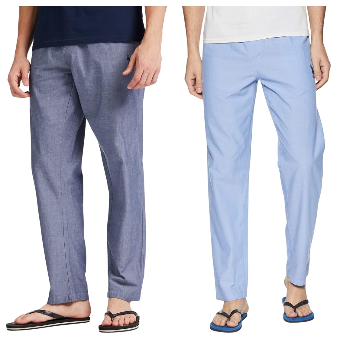 u.s. polo assn. Men Comfort Fit Solid Cotton I658 Lounge Bottom Pants (Pack of 2),Blue,XL-picture-46