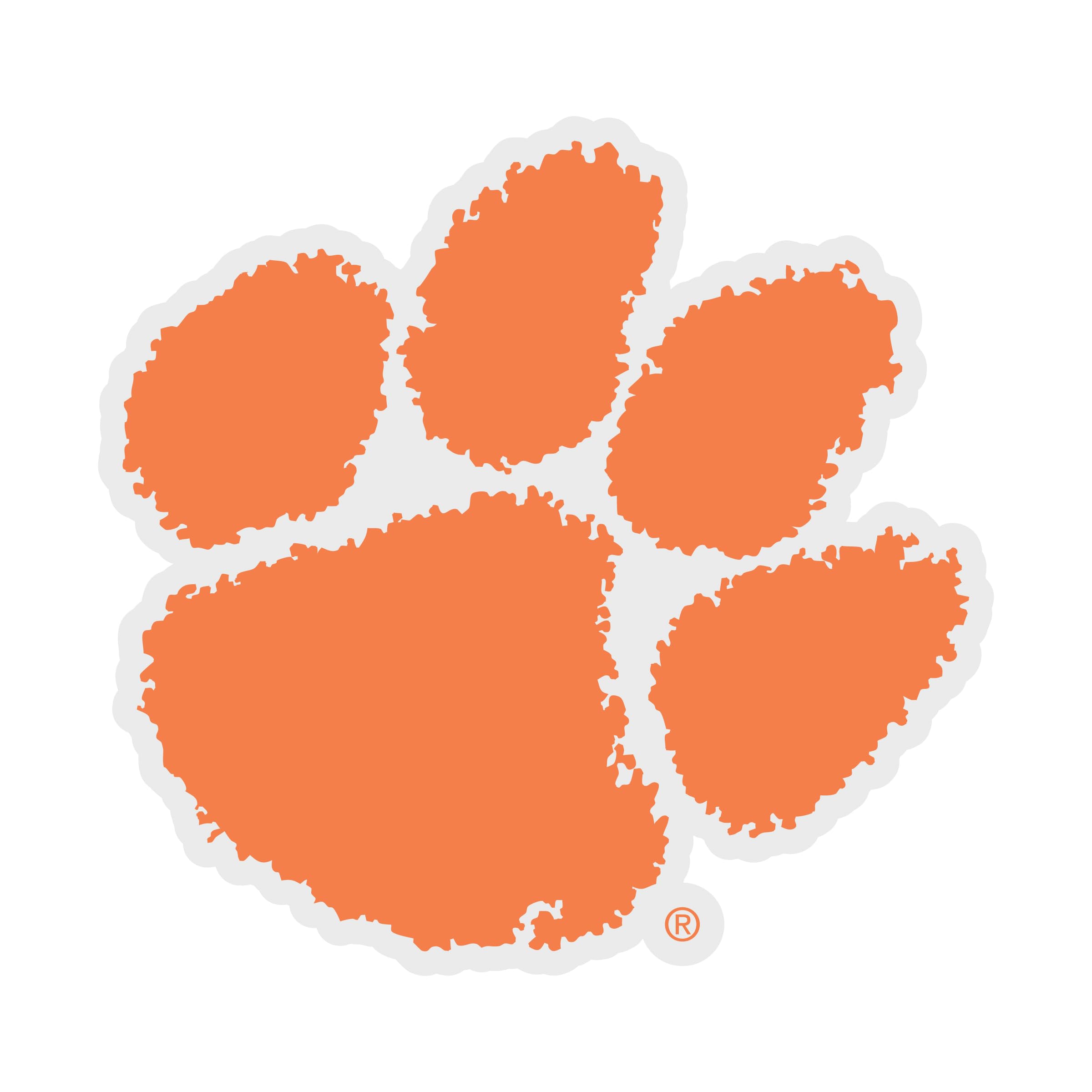 Clemson Tigers Vinyl Decal Sticker 4 Inch Clear Officially Licensed Collegiate Product