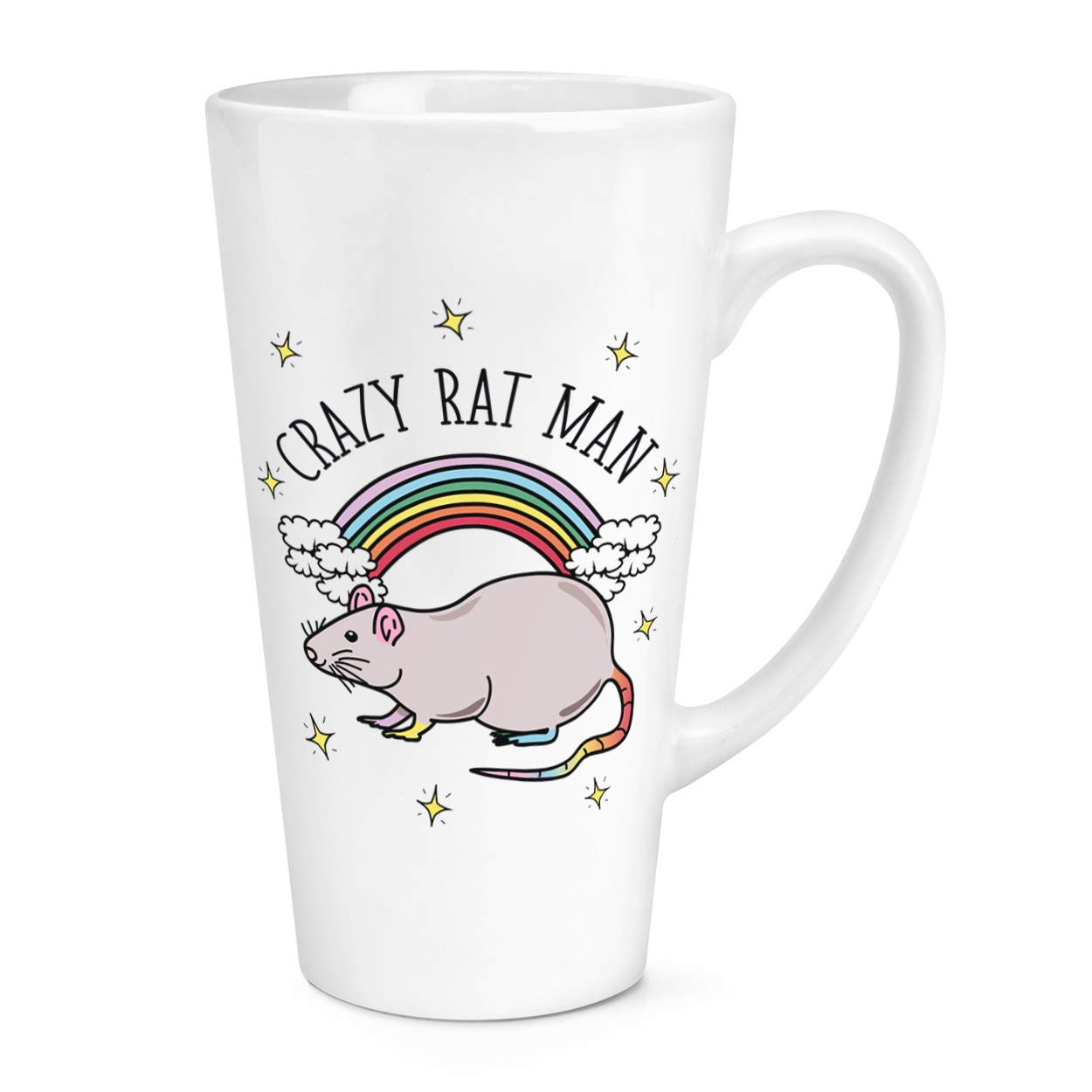 Arcobaleno Crazy Rat Lady Sottobicchiere Bevande Tappetino Set Di 4