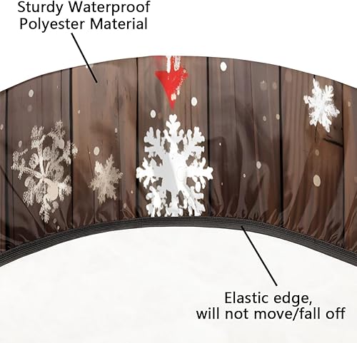 Vista 288 de Mantel redondo ajustable con borde elástico, mantel de hojas coloridas abstractas, impermeable, lavable, para mesas redondas, ideal para picnic