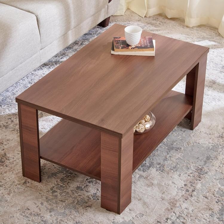 Image of Home Centre | Clary | Engineered Wood | Center Table | Coffee Table | Brown | 1 Year Warranty