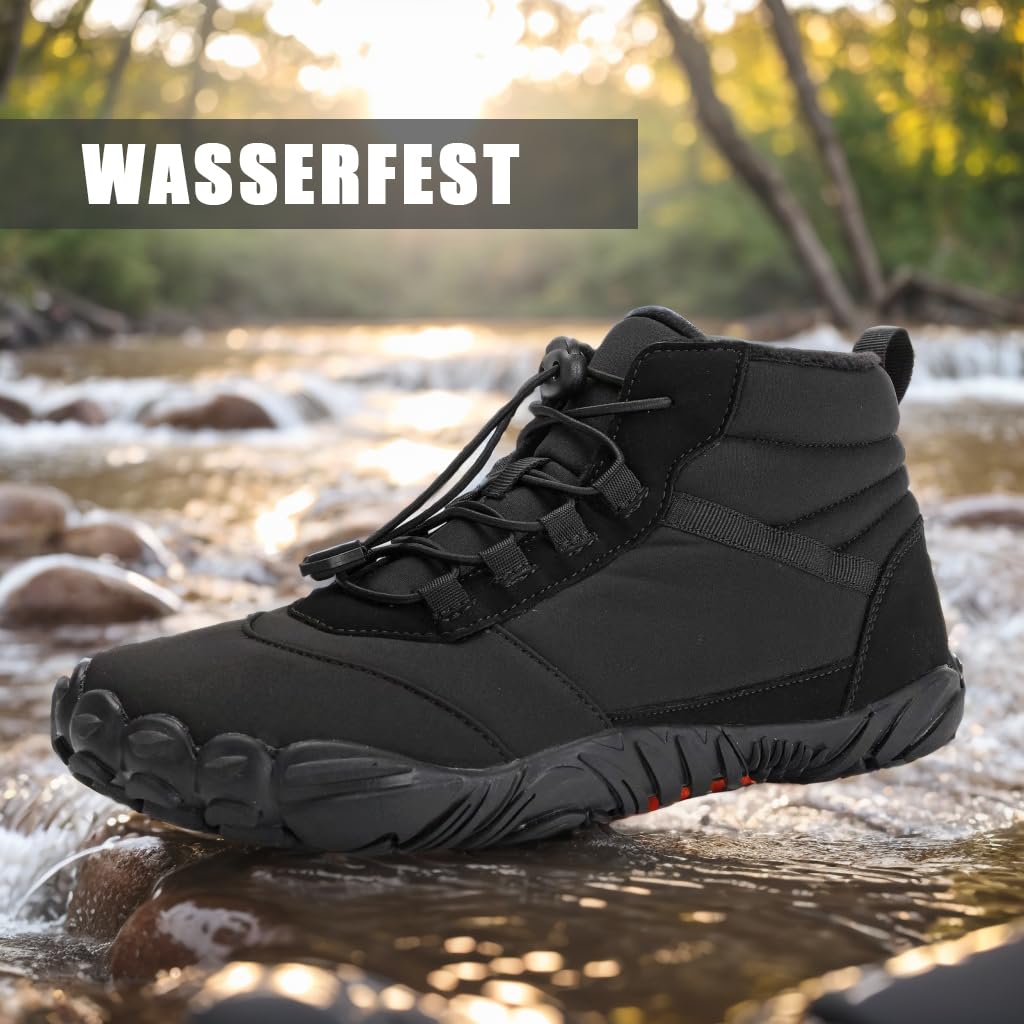 MEIION Outdoor Winter pro 2.0 wasserfeste barfuBschuhe Damen Herren Unisex,Warm Winterschuhe gefüttert Barefoot,Wasserdicht Barfuss Schuhe