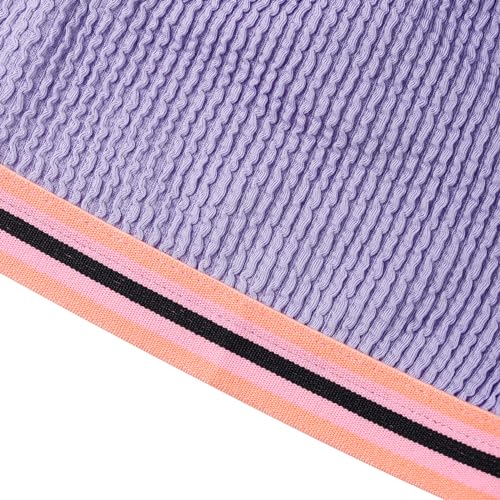 LIZENS Girls'swimwear Ribbed Two Pieces Color Block Swimsuits Bikini Set Kids Bathing Suit4