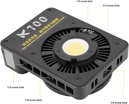 プロの100w Ledスタジオライトハンドヘルドビデオライト2800 6800kカラー調整耐久性アルミニウム合金構造屋外ハンドヘルド照明