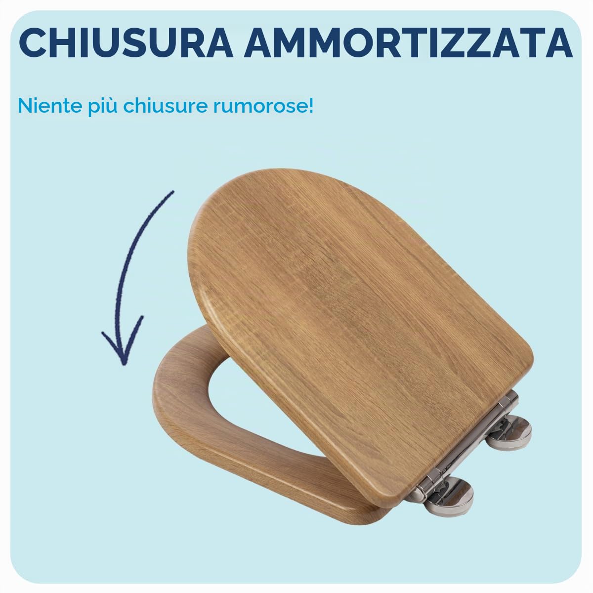 Croydex Levico Flexi-Fix - Sedile WC a forma di D, chiusura rallentata, pulsante di sgancio rapido per una facile pulizia, cerniere regolabili con fissaggi superiore e inferiore inclusi, superficie