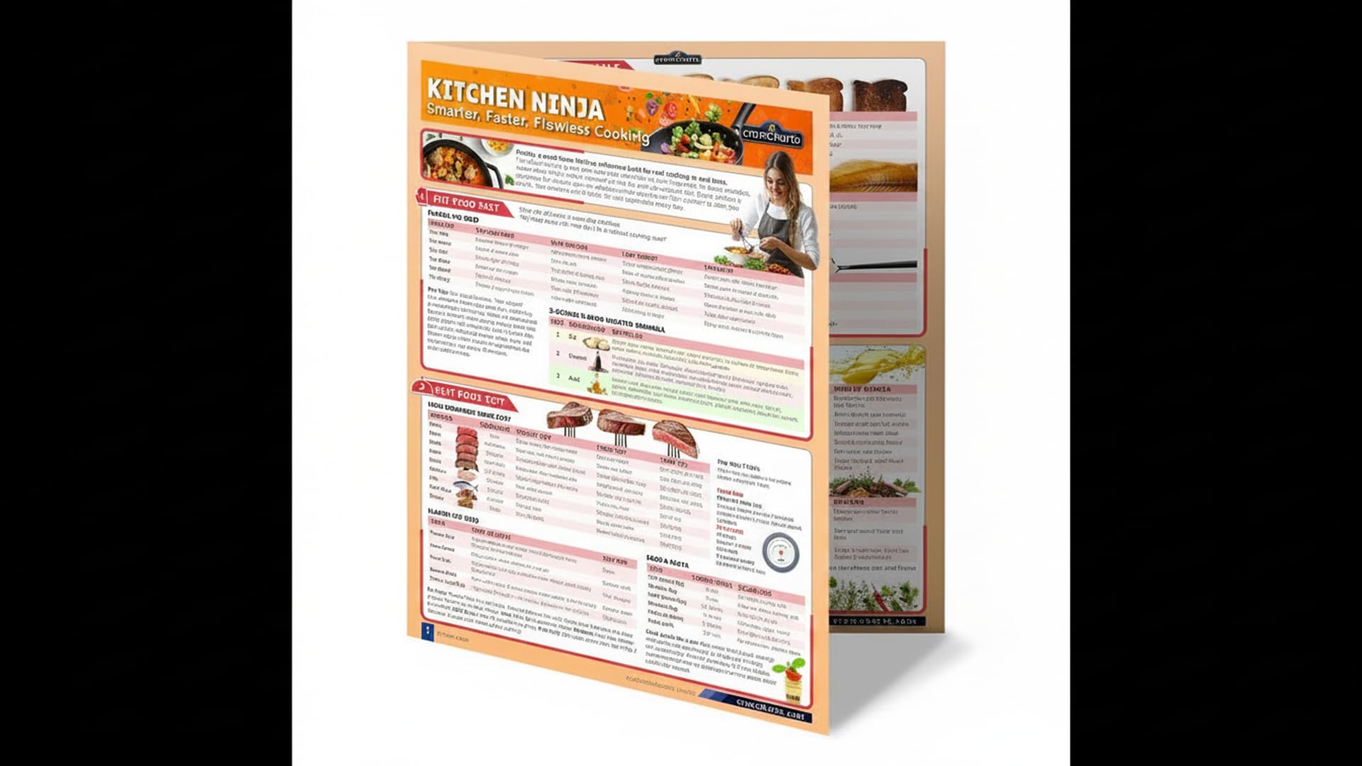 Kitchen Ninja Chart: Krótki przewodnik po poradach kulinarnych, poprawkach smaku, posiłkach w spiżarni i łatwych konwersjach – niezbędna książka kucharska dla początkujących i zapracowanych