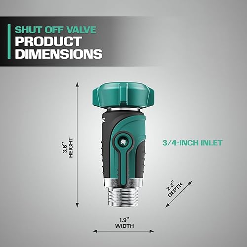 Miniatura 9 de Válvula de cierre de manguera de jardín, Conector de manguera de jardín, Válvula de cierre de manguera de agua, Válvula de cierre de manguera,