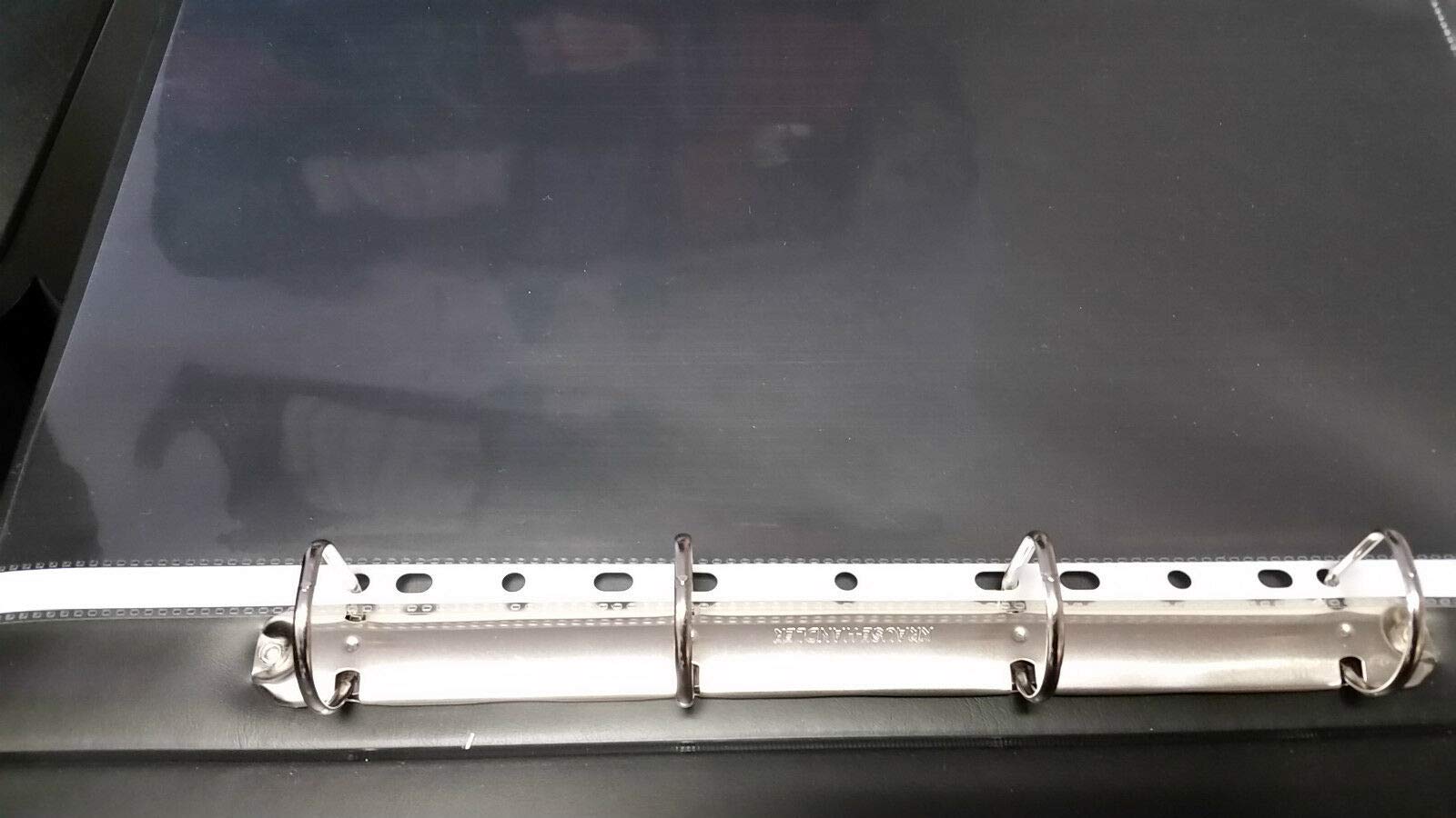 A3 Prospekthüllen super stark, 150my glasklar glatt, 100 St. | Extra dick (0,15mm), Dokumentenecht, Ohne Aufdruck, Ideal für Pläne im Querformat, Klarsichthülle mit Rand, Recycelbar