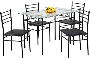 PayLessHere Comedor Alto de 4 Sillas y Mesa