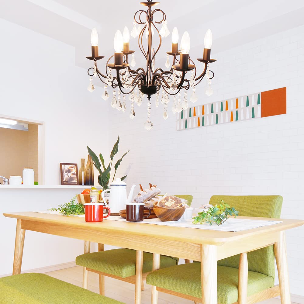 Amazon.co.jp : ムーラ シャンデリア 6灯 照明器具 LED対応 クララ