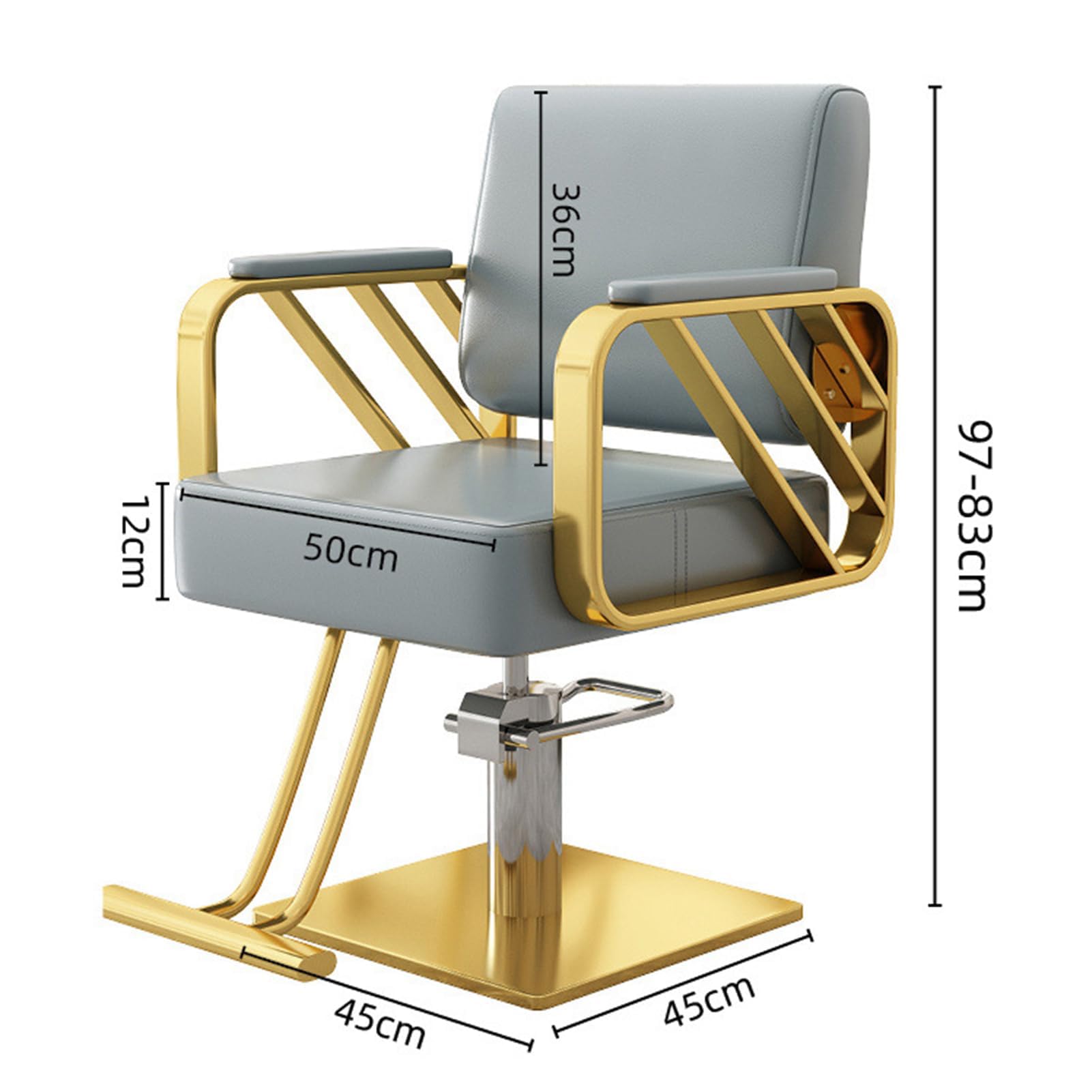 Fotel fryzjerski Fotel fryzjerski z wytrzymałą pompą hydrauliczną, salon fryzjerski, tatuaż, warkocz, sprzęt do pielęgnacji włosów,Beige,A