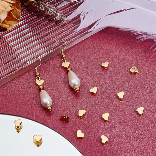 Perles en forme de cœur Beebeecraft anti-ternissement pour colliers faits main - 4