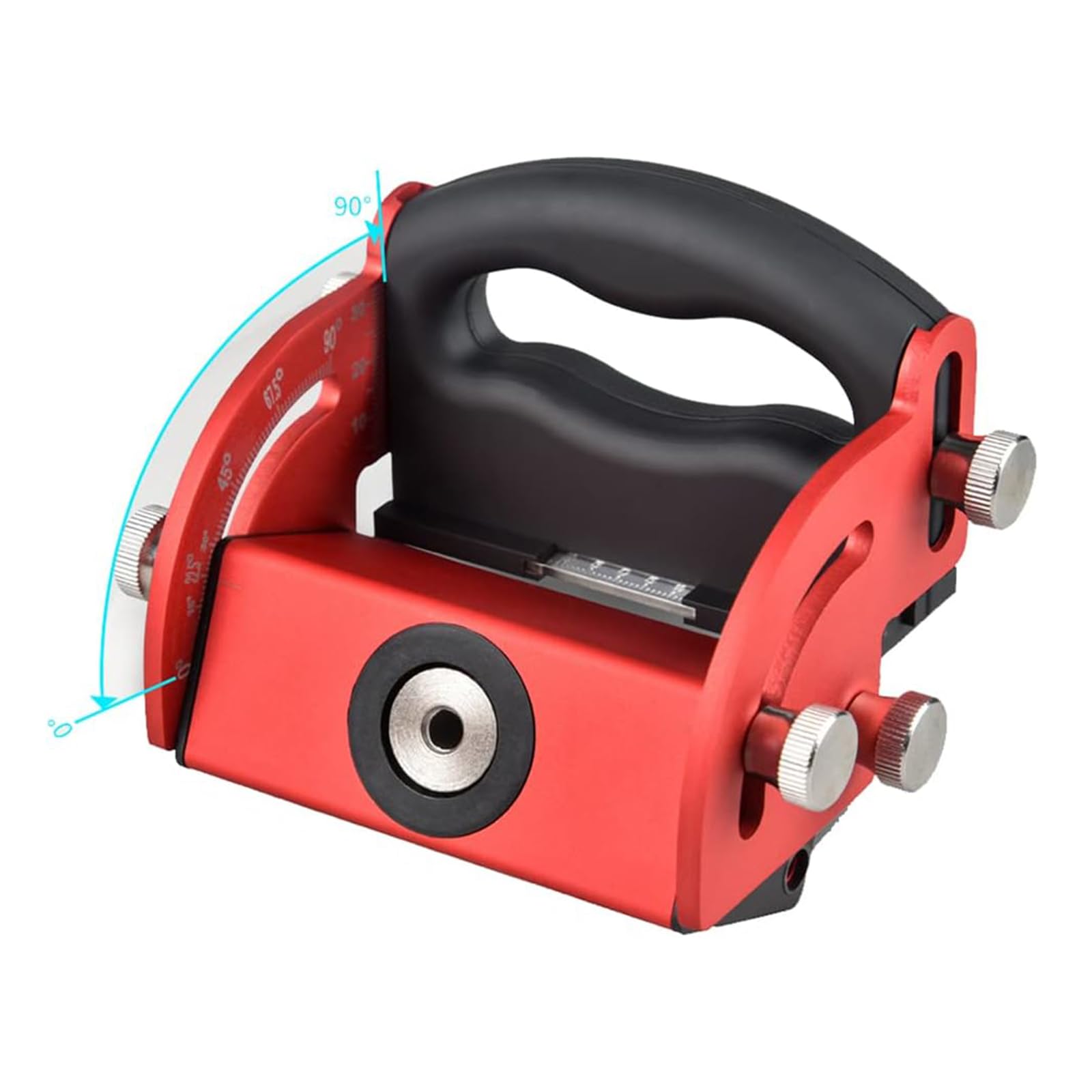 Dima Fai da Te per Fori Tascabili Multi-Angolo 0-90°, Guida per Fori Dritti, Spessore Controllabile 5-30 Mm, con Boccola di Foratura M6, M8, M10, M12, per Carpentieri E Appassionati