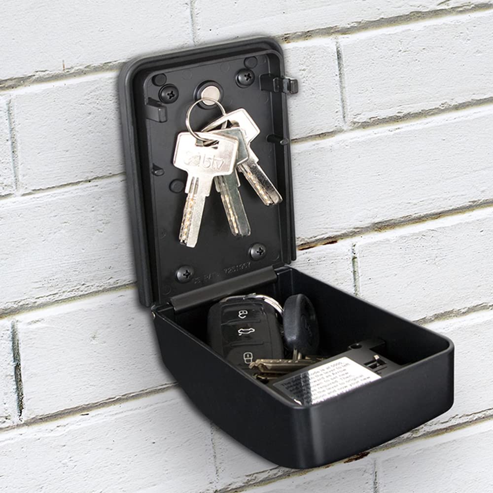 btv | Caja de Seguridad para Llaves para el hogar o el Trabajo con Combinación | Guardallaves de Acero para la Ocultación de Llaves | Modelo Trípoli 1, Guarda Llaves Pared, Puerta o Muros