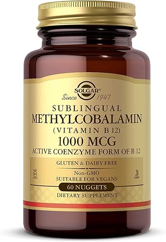 Miniatura 4 de Solgar Metilcobalamina vitamina B12 5000 mcg 60 pepitas - Apoya el metabolismo energético - Listo para el cuerpo forma activa de B12 - Vitamina B