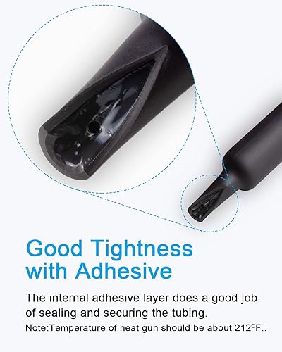 Miniatura 3 de MILAPEAK Kit de 270 tubos termorretráctiles, relación 31, revestimiento adhesivo, envoltura retráctil de grado marino, tubo termorretráctil