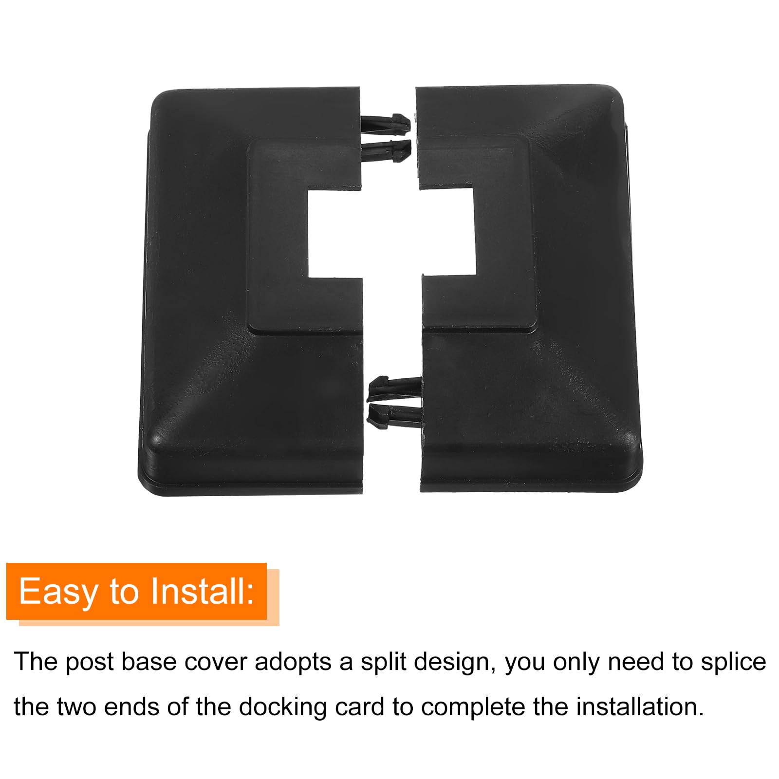 Copertura Per Base Palo 50x50 Mm - 6 Piastre Decorative Per Ringhiere, Scale E Recinzioni, Plastica Bianca - Foto 7