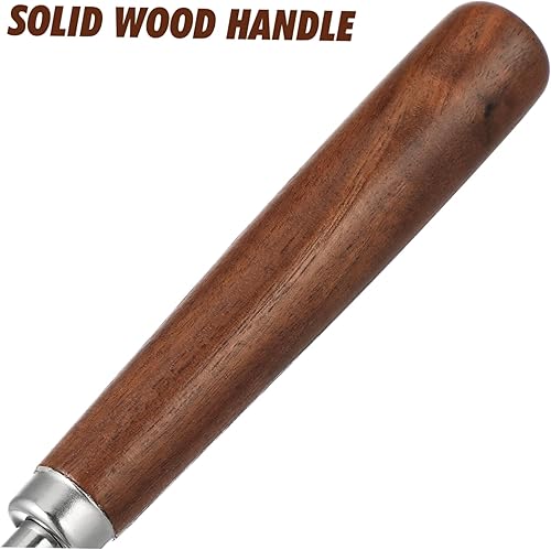 Miniatura 8 de Kichvoe Cacerola con mango de madera de acero inoxidable, olla de doble boquilla para aceite, olla calentadora de leche, jarra espumosa, apta para