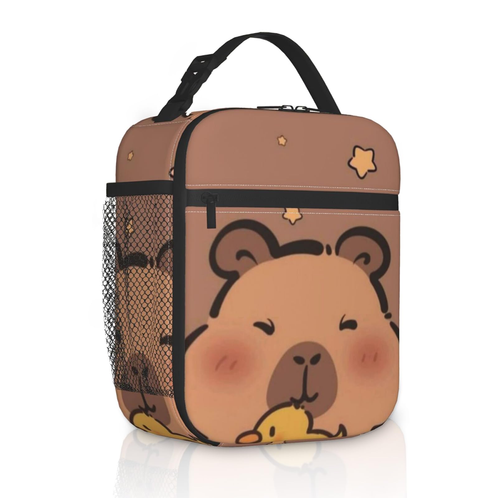 Capybara Lunch Box, Insulated Cartoon Lunch Bags, Large Capacity Lunchboxes for Kids, Easy to Carry, Good Heat Preservation Performance Lunchboxes Suitable for School, Office, Outdoor Picnic Scenes