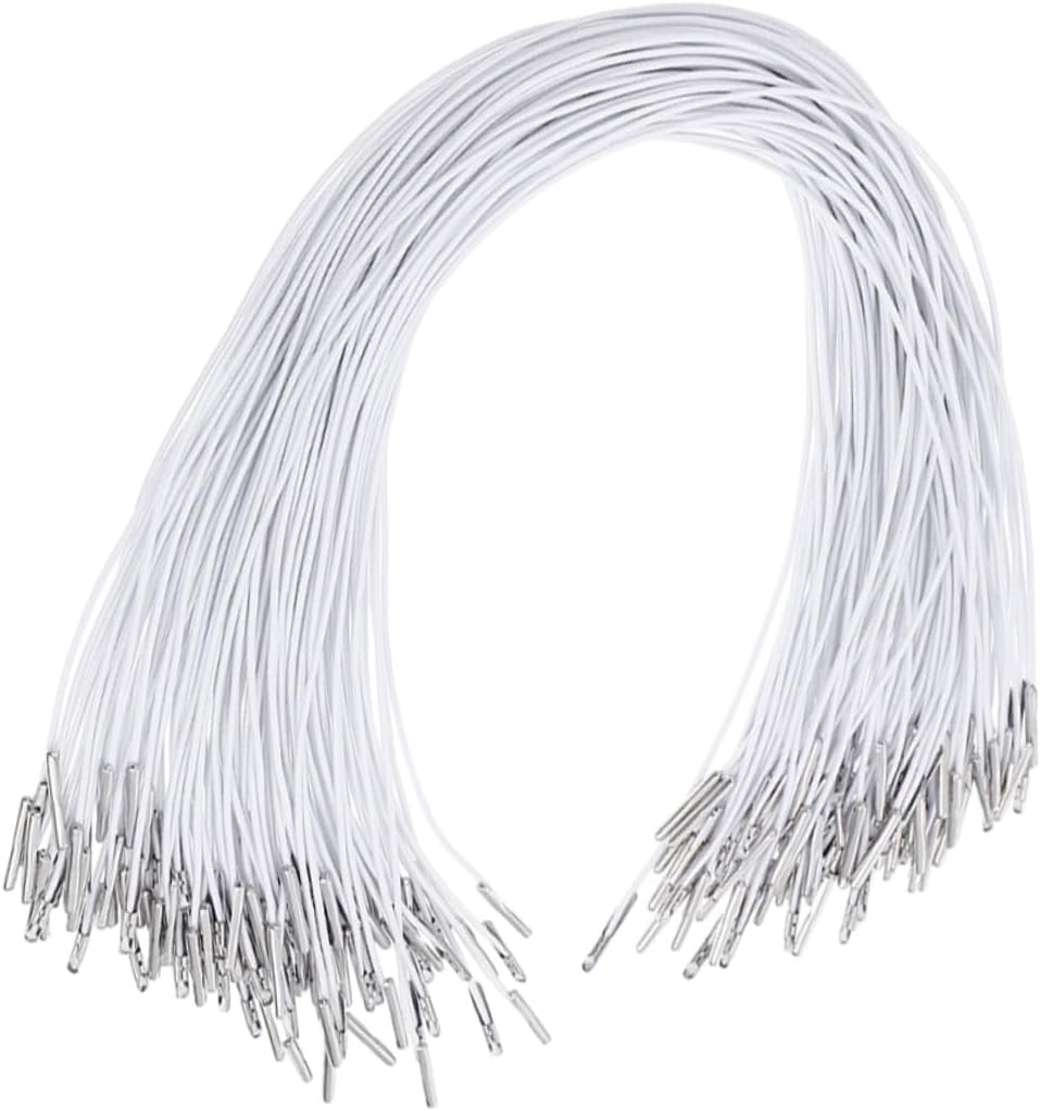 200pcs Elastic Hat Cord and Face Mask Elastic String with Metal Barbed Ends Stretchy Round Sewing Rope for DIY Mask Making and Party Hat Supplies
