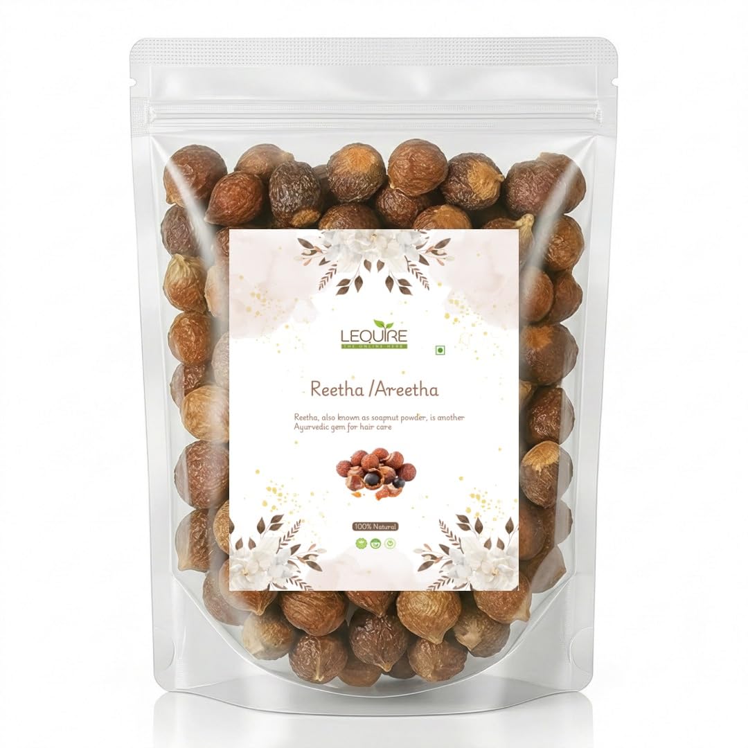 Lequire Natural Whole Dried Reetha – 100% Pure Soapnuts for Hair Care (250Gram) For All Hair Type-image-27