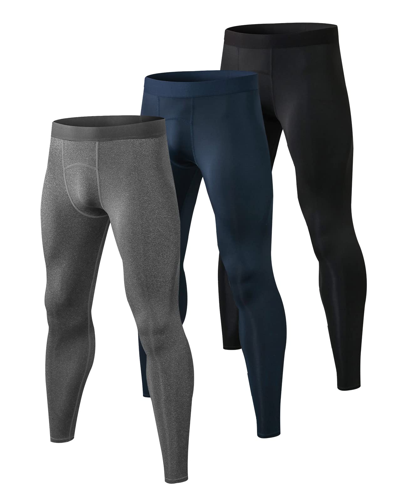 WRAGCFM Men's 3/4 Compression Pants Quick Dry Capri Athletic Leggings Workout Tights