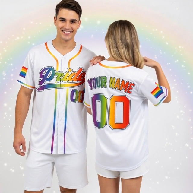 Personalized Pride Shirt - Custom Baseball Jersey, LGBTQ Shirt Pride Jersey for Men Women Youth, Community Team Uniform miniatura 6