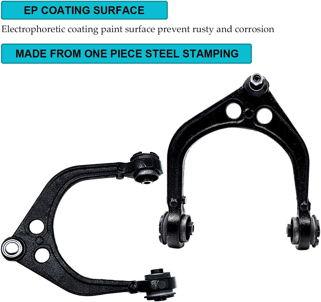 Front Upper Control Arm kit with Ball Joints Bushing K620177 K620178 Compatible with 2005-2019 Chrysler 300, 2008-2018 Dodge Challenger 2005-2008 Dodge Magnum 2006-2019 Dodge Charger -RWD