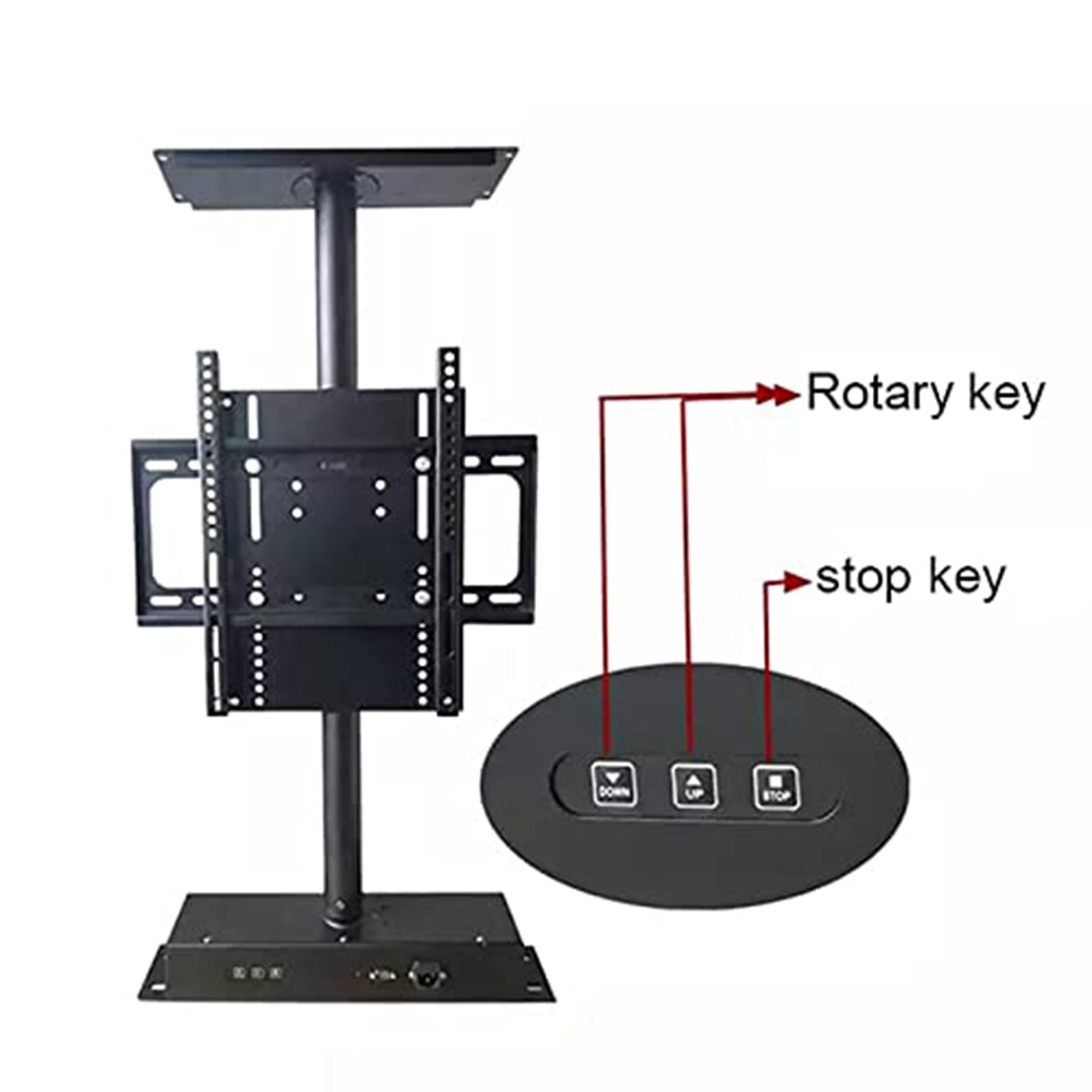 Supporto TV a Parete motorizzato Girevole, Supporto da Pavimento con Telaio Girevole a 360 Gradi per TV LCD, divisorio, Telaio Girevole, Mobile TV Girevole, Base gi,B-32-55 inch LED Screen