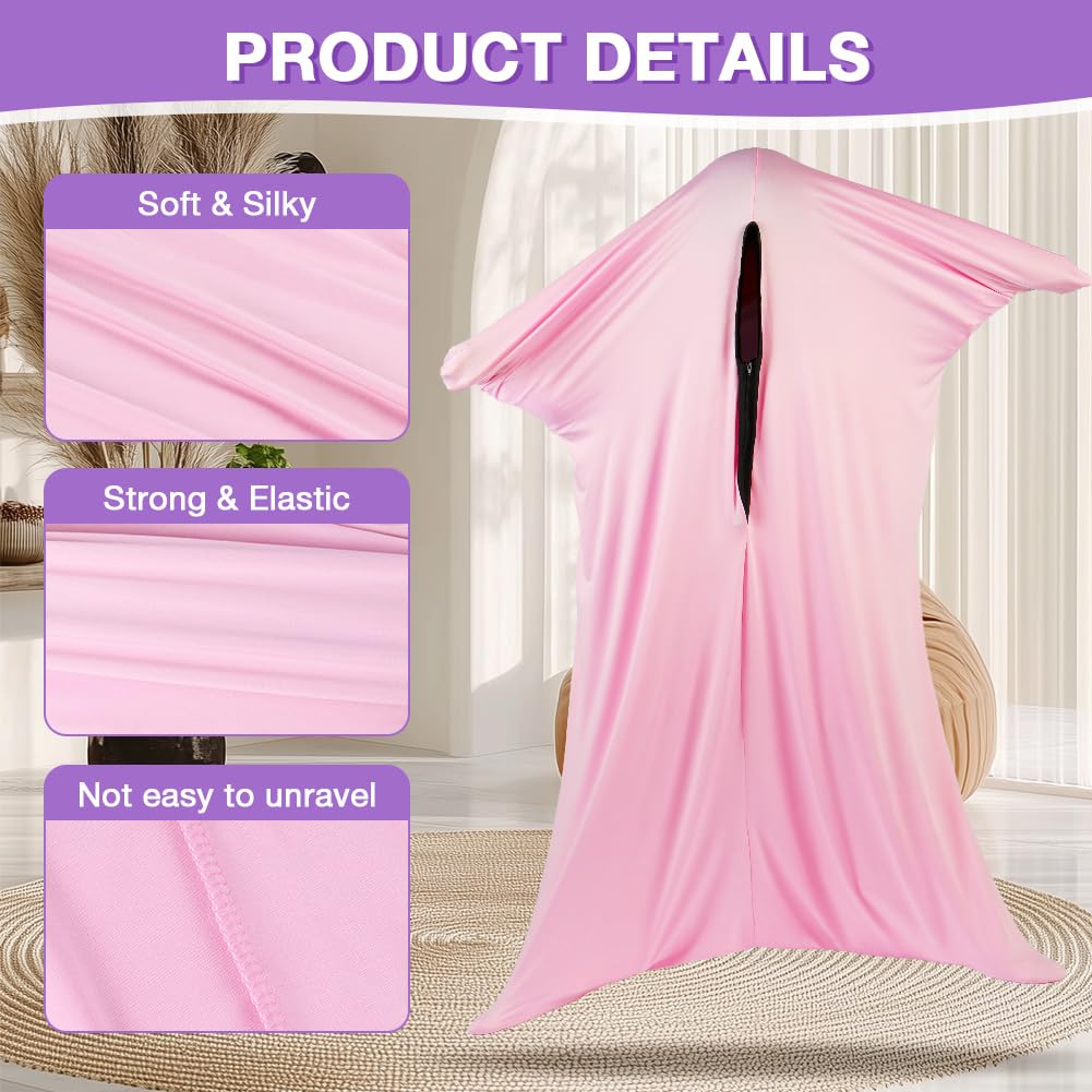 Calzino per Tutto Il Corpo, 116x69cm Full-Body Wrap Elastic Body Sox, Calze Elastiche Sensoriali per Alleviare Lo Stress per I Bambini con Autismo e Ansia, Rosa, M