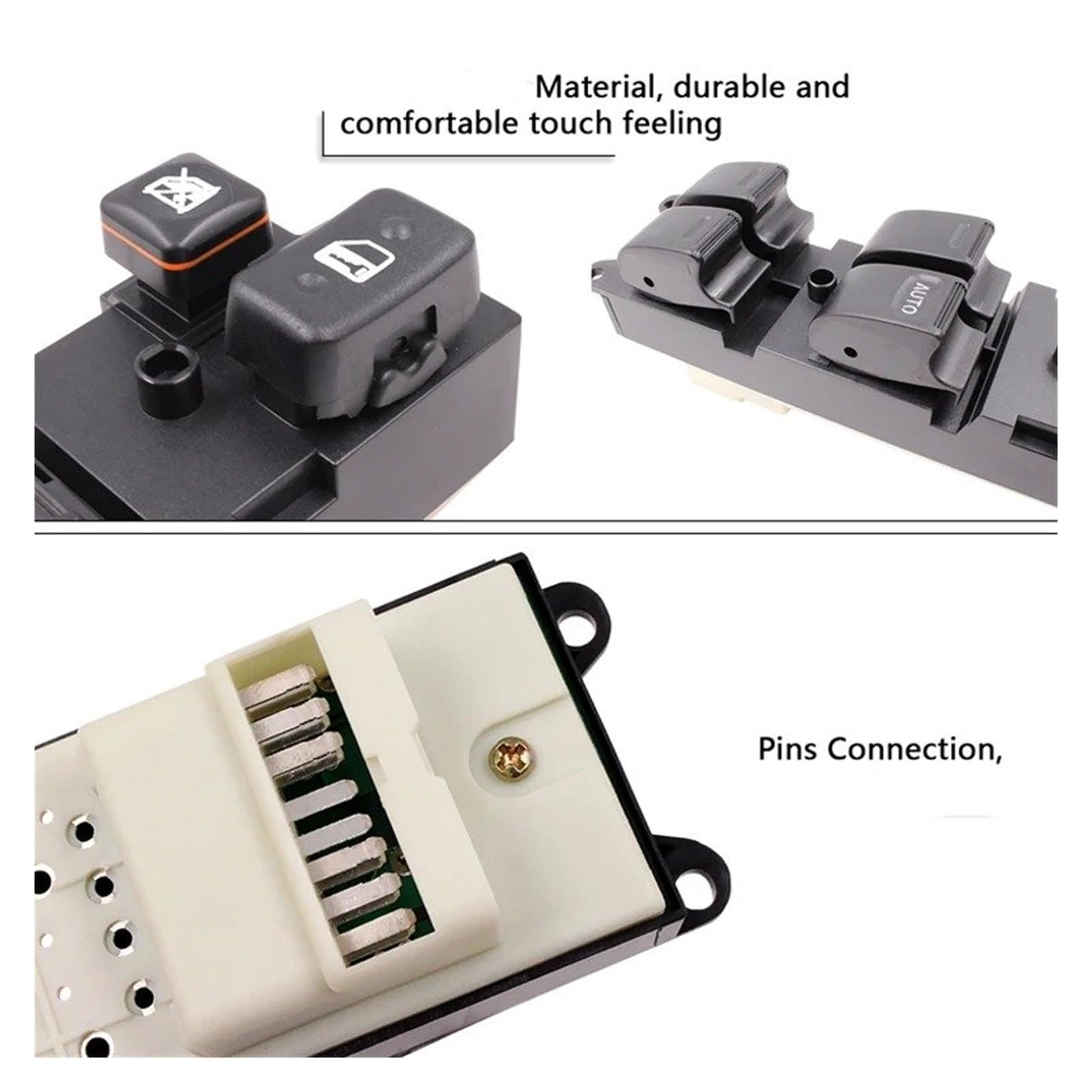 Pulsante Dell'Interruttore Console Per Toyota Per Land Per Cruiser Serie 80 1990-1998 84820-35020 Interruttore Alzacristallo Elettrico Anteriore Destro(Switch Button)