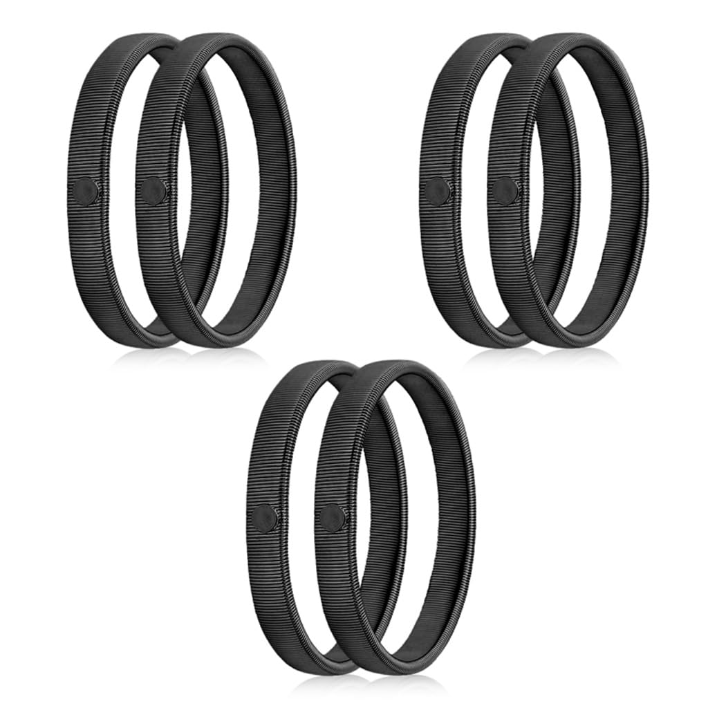 1 Pair Shirt Sleeve Garters Stretchy Anti-Slip Armbands Holder Fashion Bartenders Metal Arm for Men Women Fixing Long Sleeves Black 3 PCS-image-7