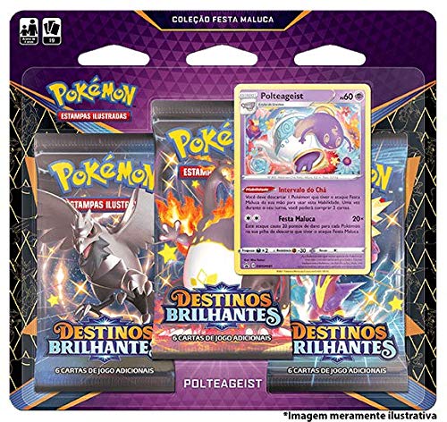 Triple Pack Pokémon Polteageist Destinos Brilhantes